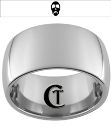 12mm Dome Tungsten Carbide Band Custom Design