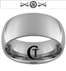 12mm Dome Tungsten Carbide Army Crest and Crossed Sabers Design Ring.