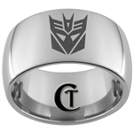 12mm Dome Tungsten Carbide Decepticon Design