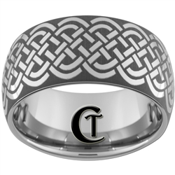 12mm Dome Tungsten Carbide Celtic Design