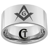 12mm Pipe Tungsten Carbide Masonic Design