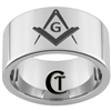 12mm Pipe Tungsten Carbide Masonic Design