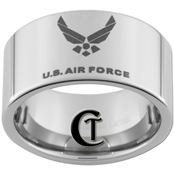 12mm Pipe Tungsten Carbide Air Force Logo Design.