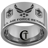 12mm Pipe Tungsten Carbide U.S. Air Force Retired Master Sergeant Design.