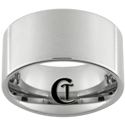 12mm Tungsten Carbide Pipe Satin Finish Ring