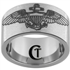 12mm Pipe Tungsten Carbide Military Naval Aviator Don't Tread On Me Design Ring.