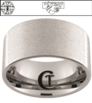 12mm Pipe Tungsten Carbide Military White Laser Custom Design Ring.