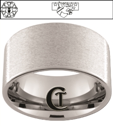 12mm Pipe Tungsten Carbide Military White Laser Custom Design Ring.