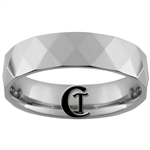 **Clearance** 6mm Dome Tungsten Carbide Faceted Design - Sizes 8 1/2, 10 1/2, 11