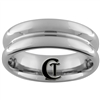 **Clearance** 7mm Concave Pipe Tungsten Carbide Ring -Limited Sizes - 10