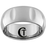 **Clearance** 10mm Side Grooved Dome Tungsten Carbide Ring - Size 10