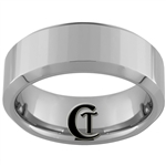 **Clearance** 8mm Side-Beveled Tungsten Carbide Beveled Ring -Limited Sizes