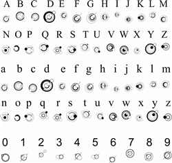 Specialty INSIDE Laser Engraving Gallifreyan Font Only