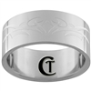 10mm Pipe Stainless Steel Satin Finish Tribal Design Ring - Limited Sizes