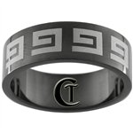 8mm Black Pipe Stainless Steel Celtic Design Ring - Sizes 9, 11 1/2, 12 1/2, 13