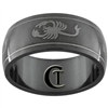 8mm Black Dome Stainless Steel Scorpion Design Ring - Sizes 6, 7, 7 1/2, 10