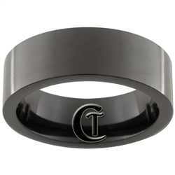 7mm Black Pipe Stainless Steel Satin Finish Ring - Limited Sizes