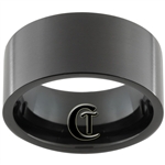11mm Black Pipe Stainless Steel Satin Finish Ring - Limited Sizes