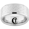 10mm Beveled White Tungsten Carbide Celtic Design