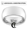 10mm Dome White Tungsten Carbide Louisiana Ghostbusters Design