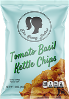 Tomato Basil Kettle Chips 6 oz 12 Pack