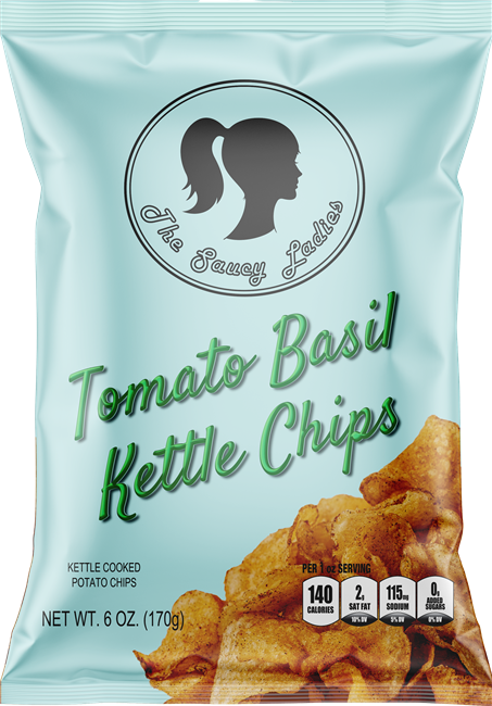 Tomato Basil Kettle Chips 6 oz 12 Pack