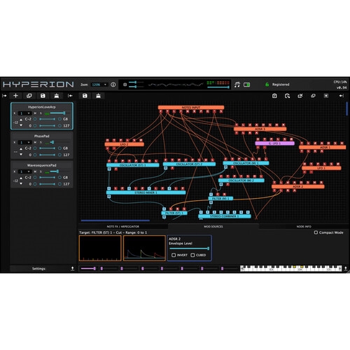 Tracktion Hyperion Inspirational Multilayer Modular Synthesizer (Download)