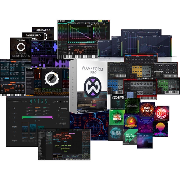 Tracktion Waveform Pro 12 Music Production Software + Everything Bundle (Download)