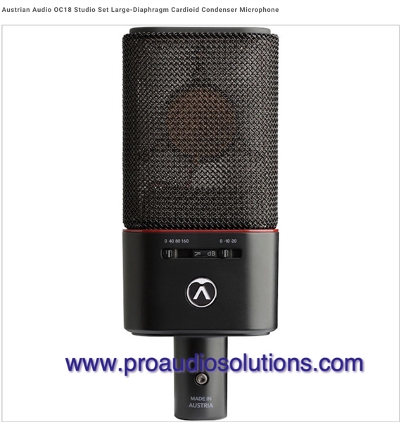 Austrian Audio OC18 Studio Set Large-Diaphragm Cardioid Condenser Microphone