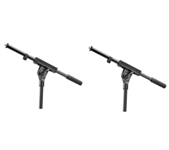 K&M 21160B PAIR Mic Stand Boom Arm - Measures 15.5" (393.7mm) (Black)