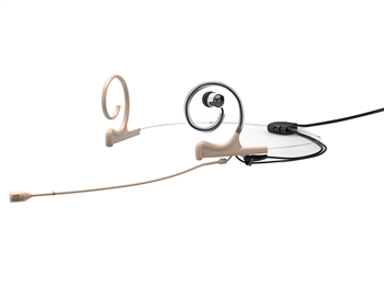 DPA 4288-DL-I-F00-LH-1 - d:fine 88 In-Ear Broadcast Headset Microphone, Beige, 120mm Directional Boom, Microdot, Dual- Ear, Single In-Ear