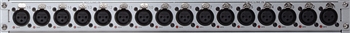 Soundcraft Vi3000 16 XLR in panel labeled 1-16