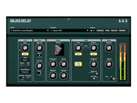 Objeq Delay - Acoustic filter and delay (Download), Applied Acoustics Systems