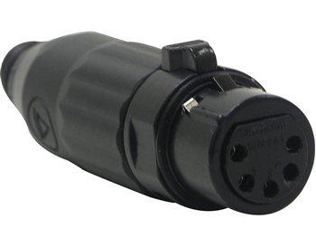 Switchcraft AAA5FBZ - AAA Series 5 Pin XLR Female Cable Mount, Silver Pins / Black  Metal - Bulk