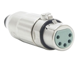 Switchcraft AAA5FZ - AAA Series 5 Pin XLR Female Cable Mount, Silver Pins / Nickel Metal - Bulk