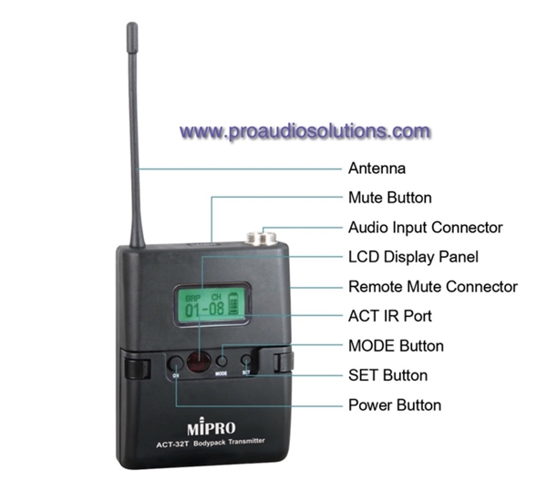 MIPRO ACT-32T-5A Bodypack Transmitter ( 506-530mHz)