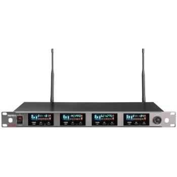 ACT-747-5UA-Dante 4-channel 1-rack space UHF wide-band  Dante enabled true diversity receiver