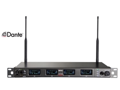 MIPRO ACT-848-5F ( 480-544 mHz) Dante UHF Frequency-Agile Wideband Quad channel diversity receiver