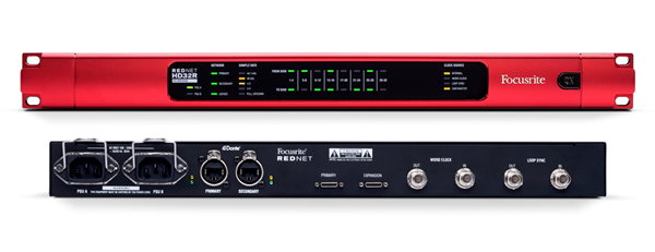 Focusrite RedNet HD32R 32-Channel Dante Networks Pro Tools | HD Bridge