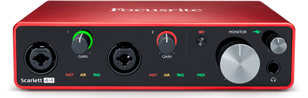 Focusrite Scarlett 4i4 4x4 USB Audio/MIDI Interface (3rd Generation)