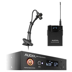 Audix AP61 SAX R61 Single-Channel True Diversity Receiver with Bodypack Transmitter ADX20i Clip-On Instrument Microphone (522 to 586 MHz)