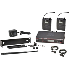 Galaxy Audio AS-1200 Twin Pack Wireless In-Ear Monitor System with 2 Receivers & EB4 Earbuds (P4: 470 to 494 MHz)
