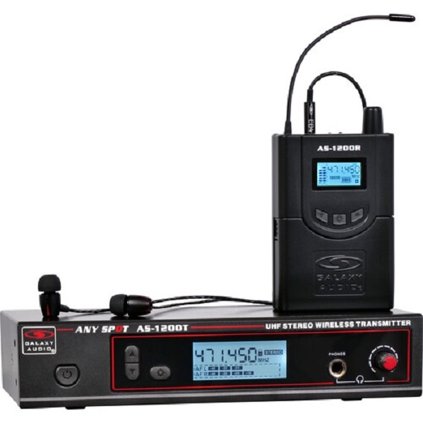 Galaxy Audio AS-1200 Personal Wireless In-Ear Monitor System with 1 Receiver & EB4 Earbuds (N: 518 to 542 MHz)