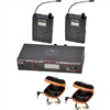 Galaxy Audio AS-1200 Twin Pack Wireless In-Ear Monitor System with 2 Receivers & EB10 Earbuds (D: 584 to 607)