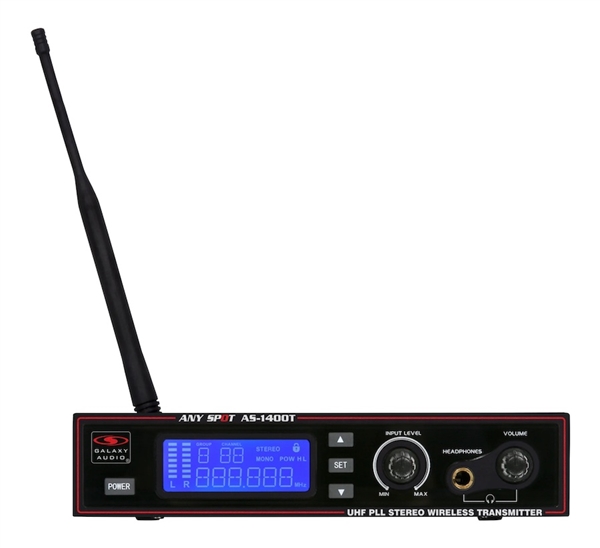 Galaxy Audio AS-1400T UHF Wireless In-Ear Monitor System Transmitter Frequency band M: 516-558 MHz