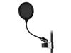On-Stage ASVS6-B Pop Filter - short gooseneck w/Butterfly clip-single screen and stand clamp