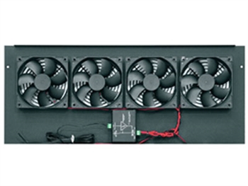 Middle Atlantic BGR-276FT, Integrated 276 CFM DC Fan Top, 4 Fans, Fits Any BGR, Black