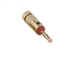 Hosa BNA-050RD Bulk - Single Banana Plug - Red - Gold Plated - without Retail Packaging