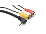 Hosa C3M-103 - 4 Conductor 1/8-inch (3.5mm) to 3 RCA Cable for SONY - 3 ft.