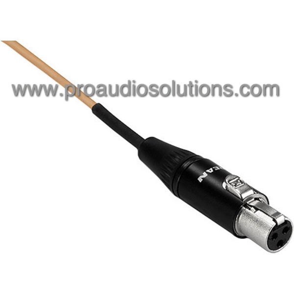 Mogan CABLE-BG-2AK 2.0 mm diameter Cable Beige, 3 Pin Mini XLRF (TA3FX) Connector, for AKG wireless